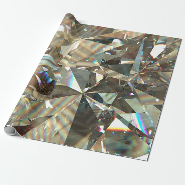 Papel De Presente Layered texture triangular diamond or crystal shap (Desenrolado)