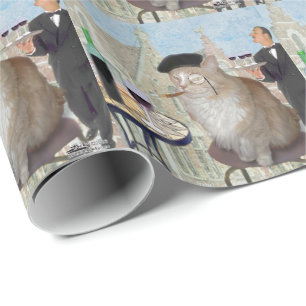 Papel De Presente Le Cat du Cafe