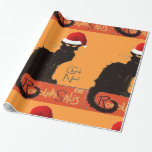 Papel De Presente Le Chat Noel<br><div class="desc">Le Chat Noel Christmas Parody é uma imagem estonteante e angustiada do poster artístico de vanguarda Le Chat Noir. Um tema icônico de gatos-vintage para o perfeito para amantes do art nouveau, entusiastas da arte poster vintage e Francófilos que amam gatos. Le Chat Noir foi o ícone da impressão e...</div>