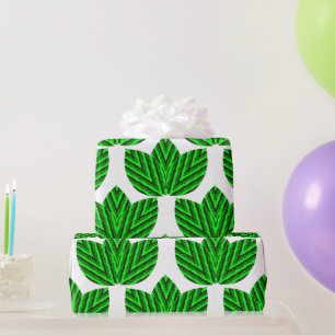 Papel De Presente Leaf Trios