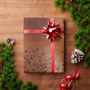 Papel De Presente Leather Brown Leopard Spots