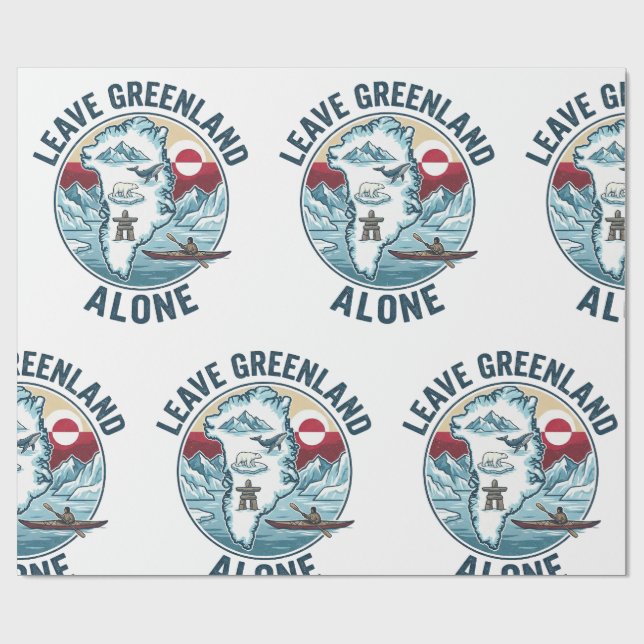 Papel De Presente Leave Greenland Alone (Aberto)