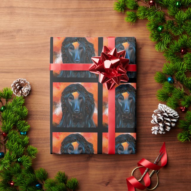 Papel De Presente Lebréu Afegão (Presente de Natal)