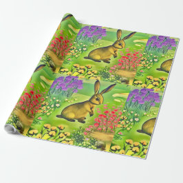 Papel De Presente Lebrezinha nas flores