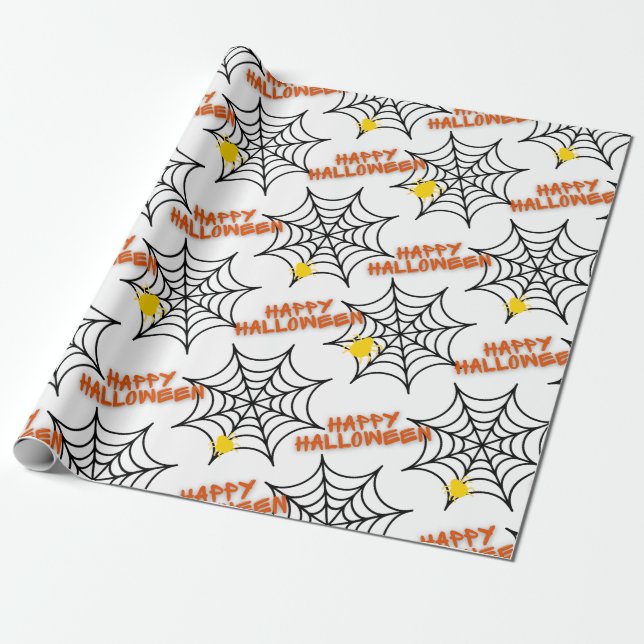Papel De Presente Legal aranha Halloween (Desenrolado)