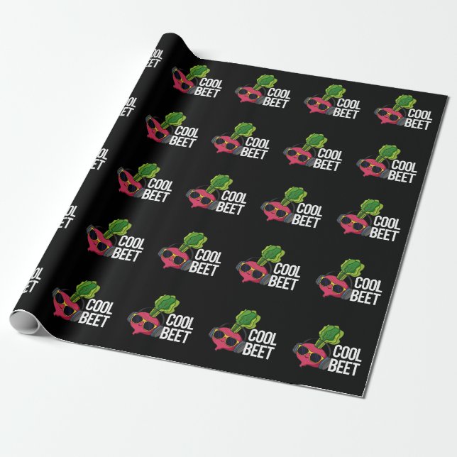 Papel De Presente Legal Beet Funny Veggie Pun Dark BG (Desenrolado)
