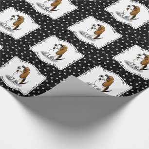 Papel De Presente Legal cão de caça e óculos de sol (tricolor 1)
