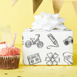 Papel De Presente Legal Kid Birthday Coloring Book Wift Wrap