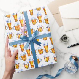 Papel De Presente legal padrão de festa de cerveja martelada