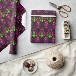 Papel De Presente Legal padrão vitoriano roxo e esquisito moderno
