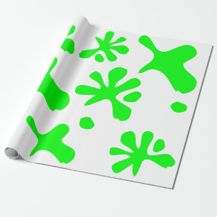 Papel De Presente Legal pintura verde-limo, neon engraçado,