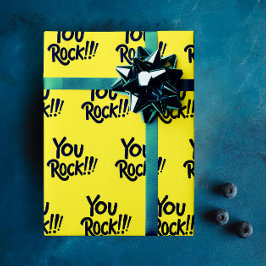 Papel De Presente Legal Seu Padrão Moderno De Typo Preto E Amarelo