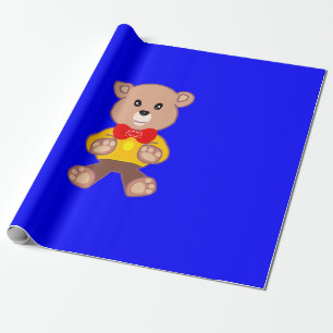 Papel De Presente Legal Urso de Teddy de Bolinho Bonito de Bolinho A