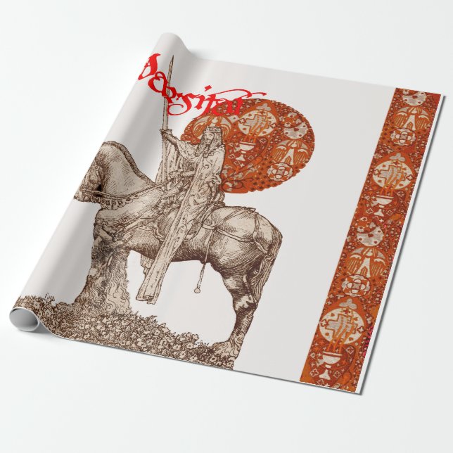 PAPEL DE PRESENTE LEGENDA PERCEVAL /QUEST DO BRANCO VERMELHO (Desenrolado)