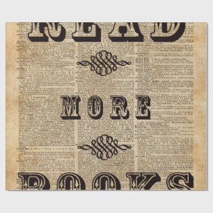 Papel De Presente Leia mais arte da página do dicionário da