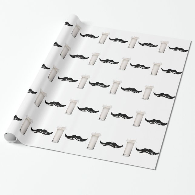 Papel De Presente Leite bigode (Desenrolado)