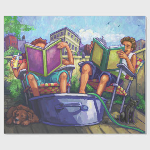 Papel De Presente Leitura de Verão