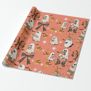 Papel De Presente Leitura Fácil de Halloween Ghosts Bats de Arcos