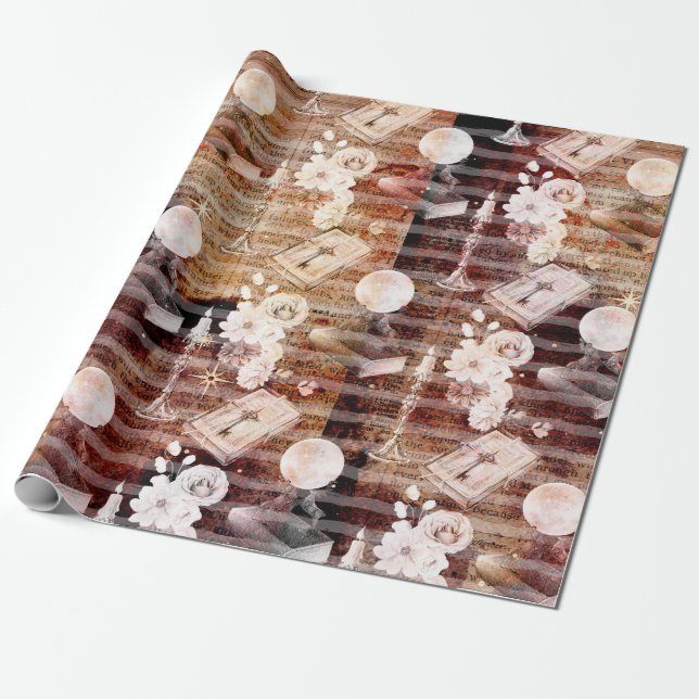 Papel De Presente Leitura Psicológica Vintage (Desenrolado)