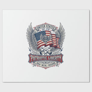 Papel De Presente Lenço Patriótico Rocker Glória Antiga Música Rock