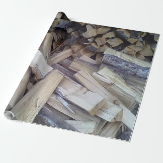 Papel De Presente Lenha