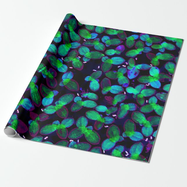 Papel De Presente Lentilha D'água Luminosa (Desenrolado)