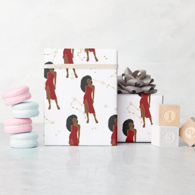 Papel De Presente Leo Woman Zodiac (Chá de bebê)