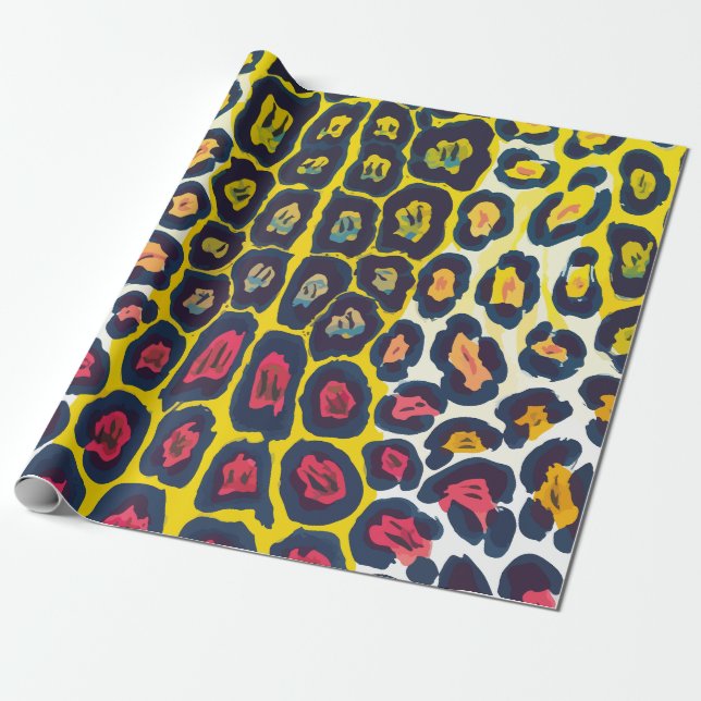 Papel De Presente Leopardo  (Desenrolado)