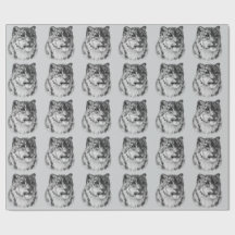 Leopardo-da-Neve Desenhado À Mão