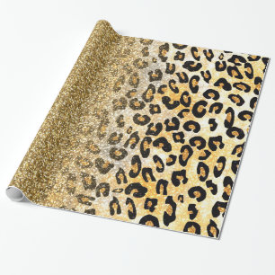 Papel De Presente Leopardo-da-relva-branca