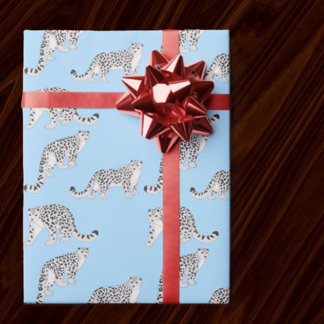 Papel De Presente Leopardos da Neve (Criador carregado)