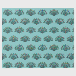 Papel De Presente Leque de Pena de Pavão com Olhos de Cobre