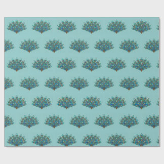 Papel De Presente Leque de Pena de Pavão em Vidro Colorido