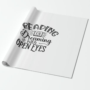 Papel De Presente Ler Leitura De Arte Sonha Com Olhos Abertos