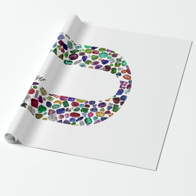 Papel De Presente Letra 'CHAF' (Desenrolado)