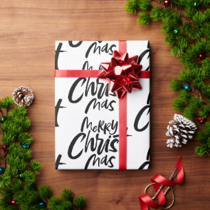 Papel De Presente Letra de Natal da Feliz Cristã Moderna