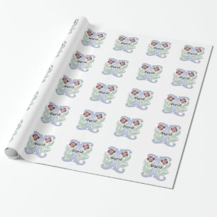 Papel De Presente Letra mim flor de lis do monograma
