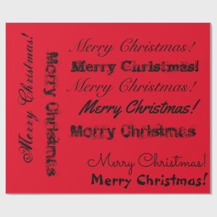 Papel De Presente Letra natalícia multifontes