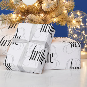 Papel De Presente Letra noiva Elegante Lacey Rico de Coração de Casa