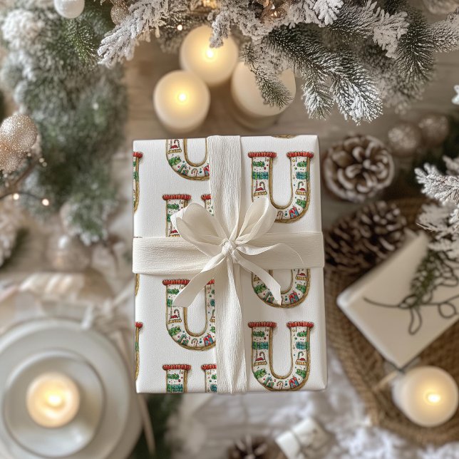 Papel De Presente Letra Ugly Sweater de Natal (Criador carregado)