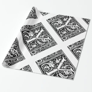 Papel De Presente Letra Y Monograma Medieval Arte Nova