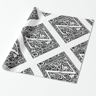 Papel De Presente Letra Z Monograma Medieval Arte Nova