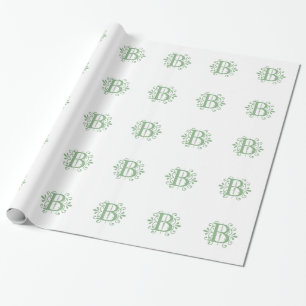 Papel De Presente Letras alfabéticas - letra B - branco