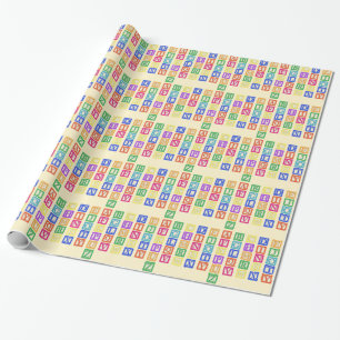 Papel De Presente Letras em Bloco