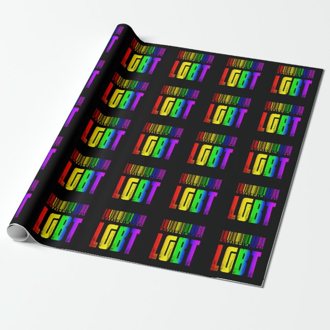 Papel De Presente LGBT Barcode - LGBTQ Pride  (Desenrolado)