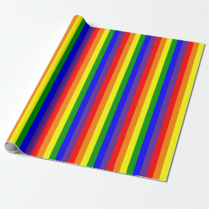 Papel De Presente LGBT Lésbica Orgulho Gay Arco-íris Vertical