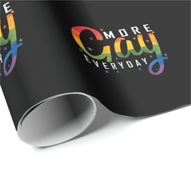 Papel De Presente LGBT "More Gay Everyday" (Ponta do rolo)