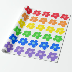 Papel De Presente LGBT Rainbow Flores Orgulho gay Liberdade e Iguald