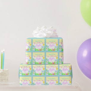 Papel De Presente Lhamas de festa festa de aniversário infantil pers
