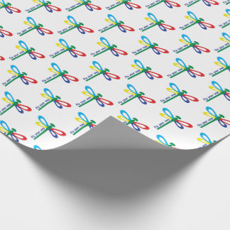 Papel De Presente Libélula Autismo Voe do Seu Jeito Crianças Neuroin